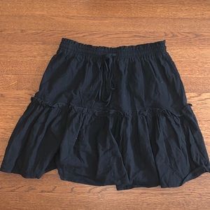 black mini skirt